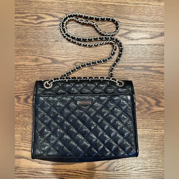 Rebecca Minkoff Black and gold cross body bag - Picture 4 of 13